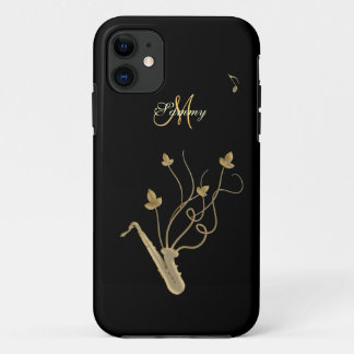 Personalized Gold Saxophone iPhone 5 Case