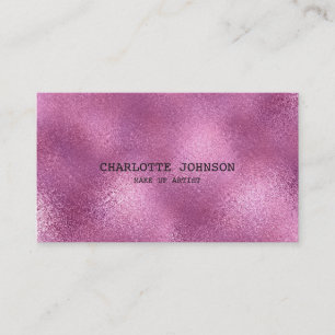 Personalized Gold Shiny Metallic Pink Vip Card
