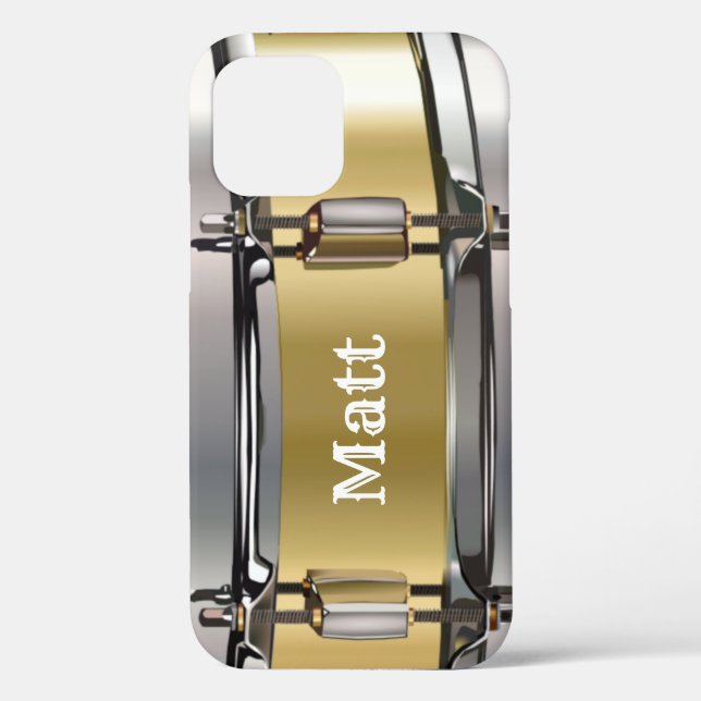 Personalized Gold Snare Drum  Case-Mate iPhone Case (Back)