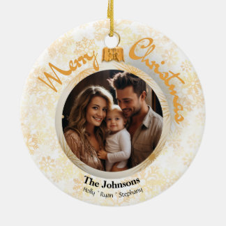 Personalized Gold Snowflake Personalized Ornament