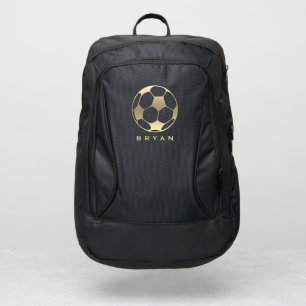 Personalized Gold Soccer Ball Port Authority® Backpack