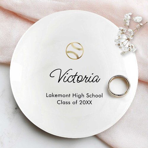 Personalized Gold Softball Graduation Custom Name
