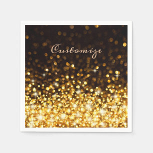 Personalized Gold Sparkle Napkins