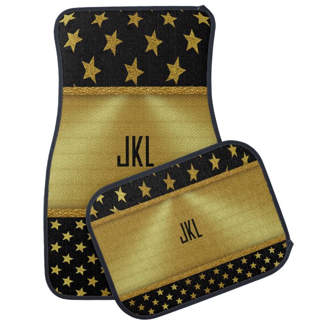 Personalized Gold Star Car Floor Mat Set of 4 (Set)