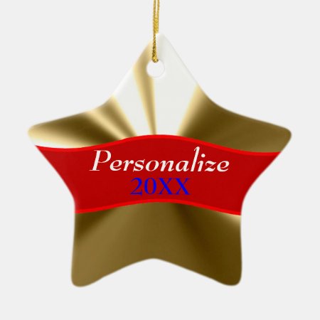 Personalized Gold Star Ornament
