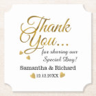 Personalized Gold Thank You Wedding Favor