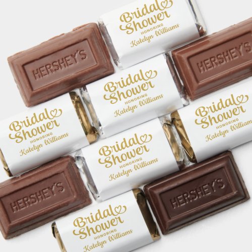 Personalized Gold Wedding Bridal Shower Hersheys Miniatures