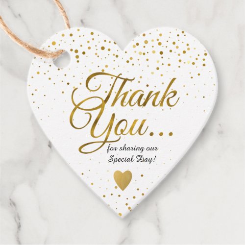 Personalized Gold Wedding Favor Thank You   Favor Tags