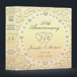 Personalized Golden 50th Anniversary Gift Binder<br><div class="desc">Golden 50th anniversary custom gift binder. Great for photos,  scrapbooking,  memoirs,  poems,  stories and more.</div>