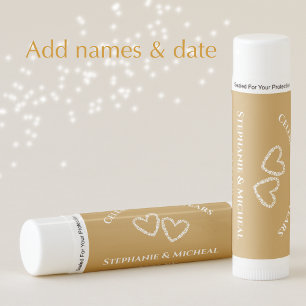 Personalized Golden 50th Wedding Anniversary Gift Lip Balm