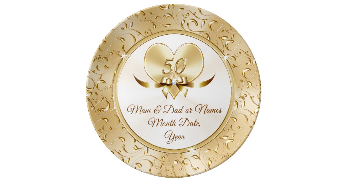 Personalized Golden Anniversary Gifts for Parents Dinner ...