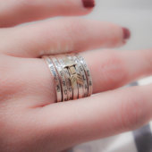 Personalized Golden Arrow Seven Ring Set (Hand)