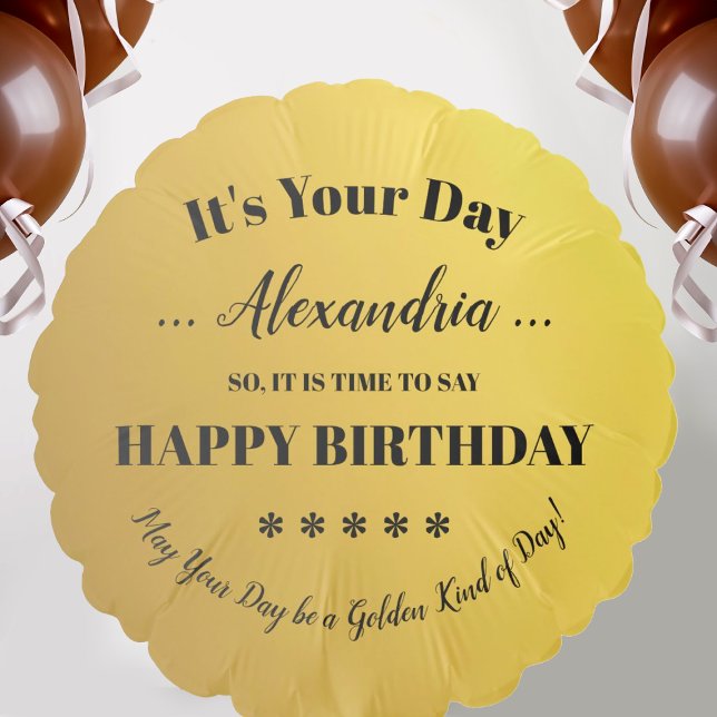 Personalized Golden Birthday Balloon (Creator Uploaded)
