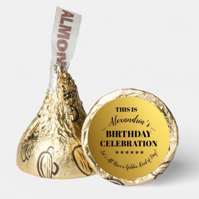 Personalized Golden Birthday Hershey®'s Kisses® (Front)