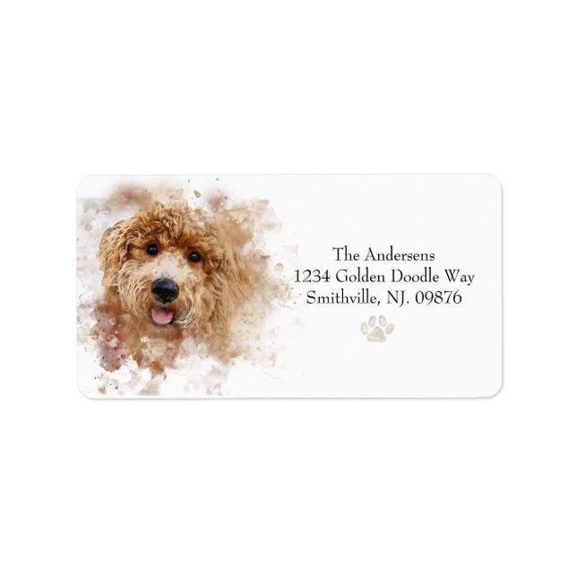 Personalized Golden Doodle Label (Front)