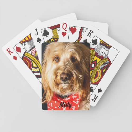 Personalized Golden doodle Puppy Dog Playing Cards