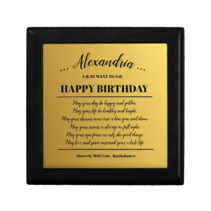 Personalized Golden Gift Box