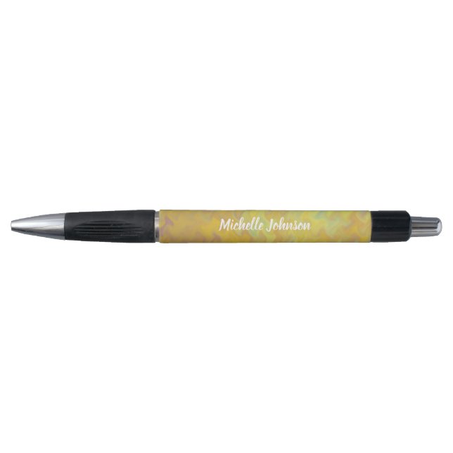 Personalized Golden Marbled Art Pen (Front)