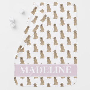 Personalized Golden Retriever Baby Blanket