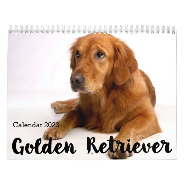 Personalized Golden Retriever Calendar 2023 (Cover)