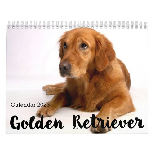 Personalized Golden Retriever Calendar 2023