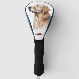 Personalized Golden Retriever Custom Dog Name Pet Golf Head Cover