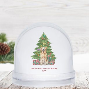 Personalized Golden Retriever Dog Christmas Snow Globe