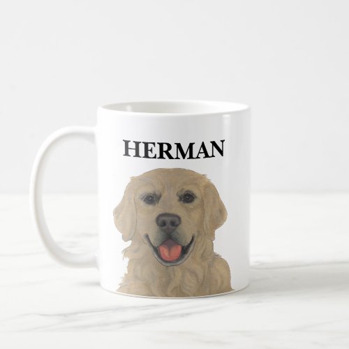 Personalized Golden Retriever Dog Coffee Mug