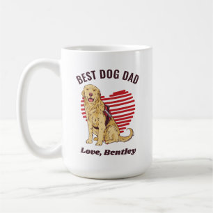 Personalized Golden Retriever Dog Dad Custom Text Coffee Mug