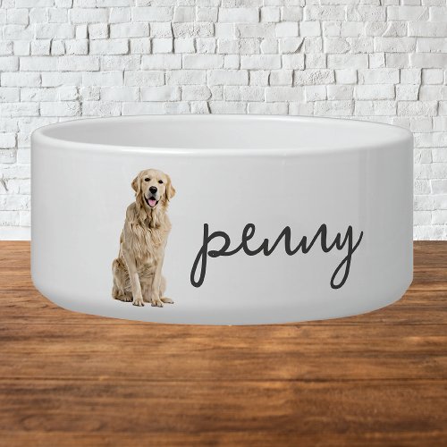 Personalized Golden Retriever Dog Food Bowl