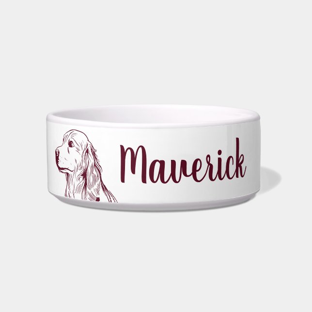 Personalized Golden Retriever Dog Lover Custom Nam Bowl (Front)