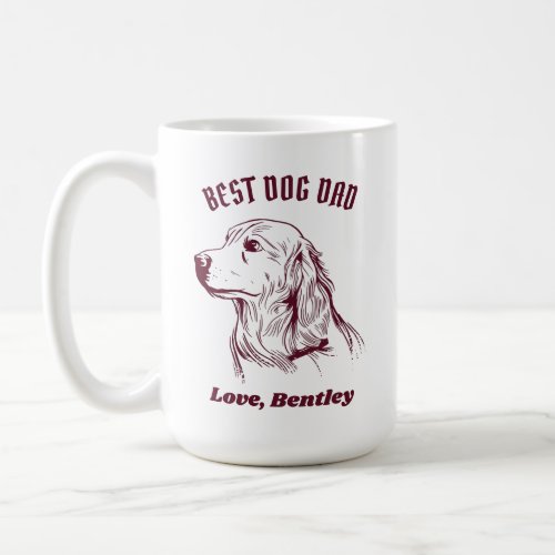 Personalized Golden Retriever Dog Mom Custom Name Coffee Mug