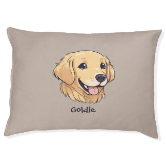 Personalized Golden Retriever Dog Pet Bed