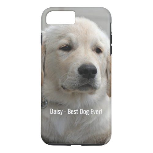 Personalized Golden Retriever Dog Photo and Name iPhone 8 Plus7 Plus Case