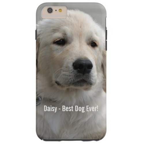 Personalized Golden Retriever Dog Photo and Name Tough iPhone 6 Plus Case