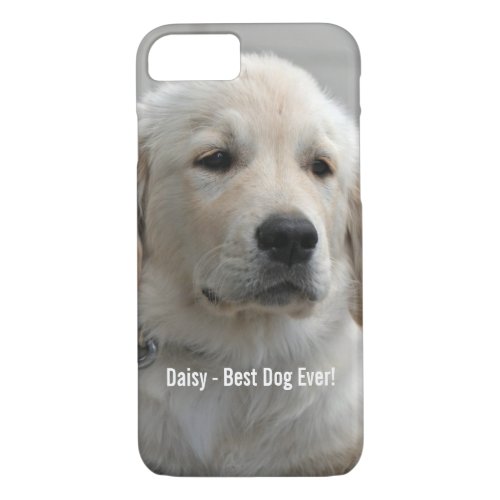 Personalized Golden Retriever Dog Photo and Name iPhone 87 Case