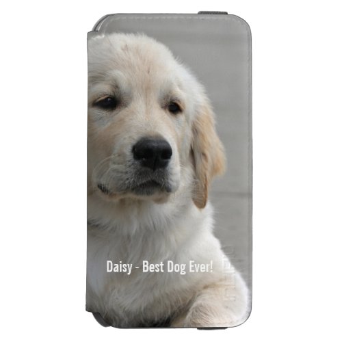 Personalized Golden Retriever Dog Photo and Name iPhone 66s Wallet Case