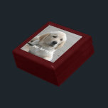 Personalized Golden Retriever Dog Photo and Name Keepsake Box<br><div class="desc">Personalize this Golden Retriever Dog keepsake with your dog's or puppy's photo and name (or other pet or person's photo/name). Text reads "Best Dog Ever" or add your own text - We love Daisy (your dog's name), dog's birthday or day of passing. Just click on "customize" to add your personalized...</div>