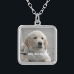 Personalized Golden Retriever Dog Photo and Name Silver Plated Necklace<br><div class="desc">Personalize this Golden Retriever Dog keepsake with your dog's or puppy's photo and name (or other pet or person's photo/name). Text reads "Best Dog Ever" or add your own text - We love Daisy (your dog's name), dog's birthday or day of passing. Just click on "customize" to add your personalized...</div>