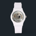 Personalized Golden Retriever Dog Photo and Name Watch<br><div class="desc">Personalize this keepsake with your dog's or puppy's photo and name (or other pet or person's photo/name). Text reads "Best Dog Ever" or add your own text - We love Daisy (dog's name), dog's birthday or day of passing. Just click on "customize" to add your personalized text, change the font...</div>