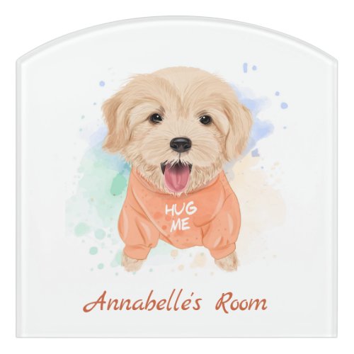 Personalized Golden Retriever Kids Room Nursery  Door Sign