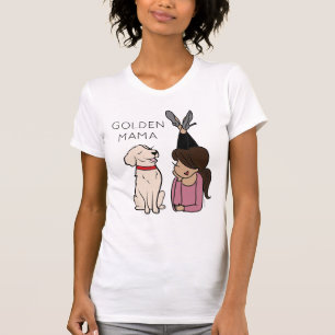 Personalized Golden Retriever Mama T-Shirt