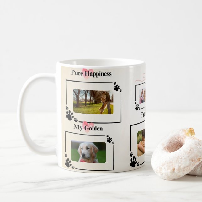 Personalized Golden Retriever Mom Mug - Custom (With Donut)
