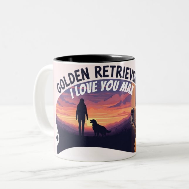 Personalized Golden Retriever Mom Mug - Custom (Front Left)