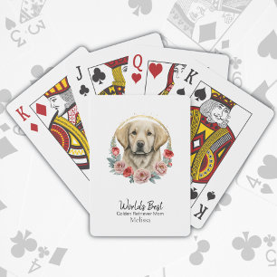 Personalized Golden Retriever Mom Poker Cards