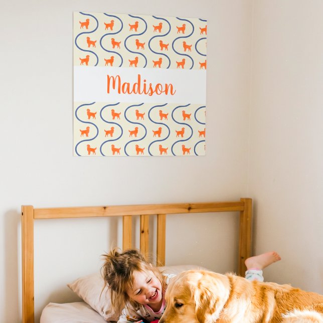 Personalized Golden Retriever Name Kids Room Decor (Creator Uploaded)