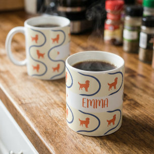 Personalized Golden Retriever Name Pastel Mug Gift
