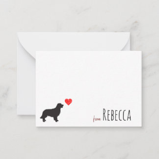 Personalized golden retriever note cards