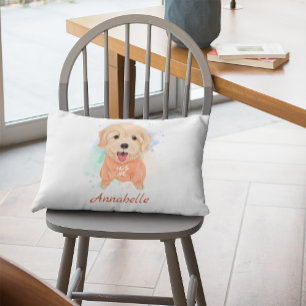 Personalized Golden Retriever Nursery Kid's Room Accent Pillow