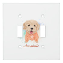 Personalized Golden Retriever Nursery Kid's Room  Light Switch Cover